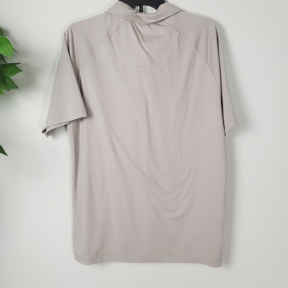 LEG3ND Inspire Men's Gray Cream Polo Golf Shirt Size Large Soft Breathable - Picture 5 of 9